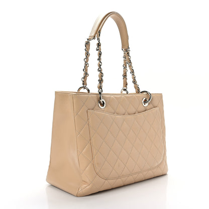 Chanel Caviar Quilted Grand Shopping Tote GST Beige Clair 3 of 12