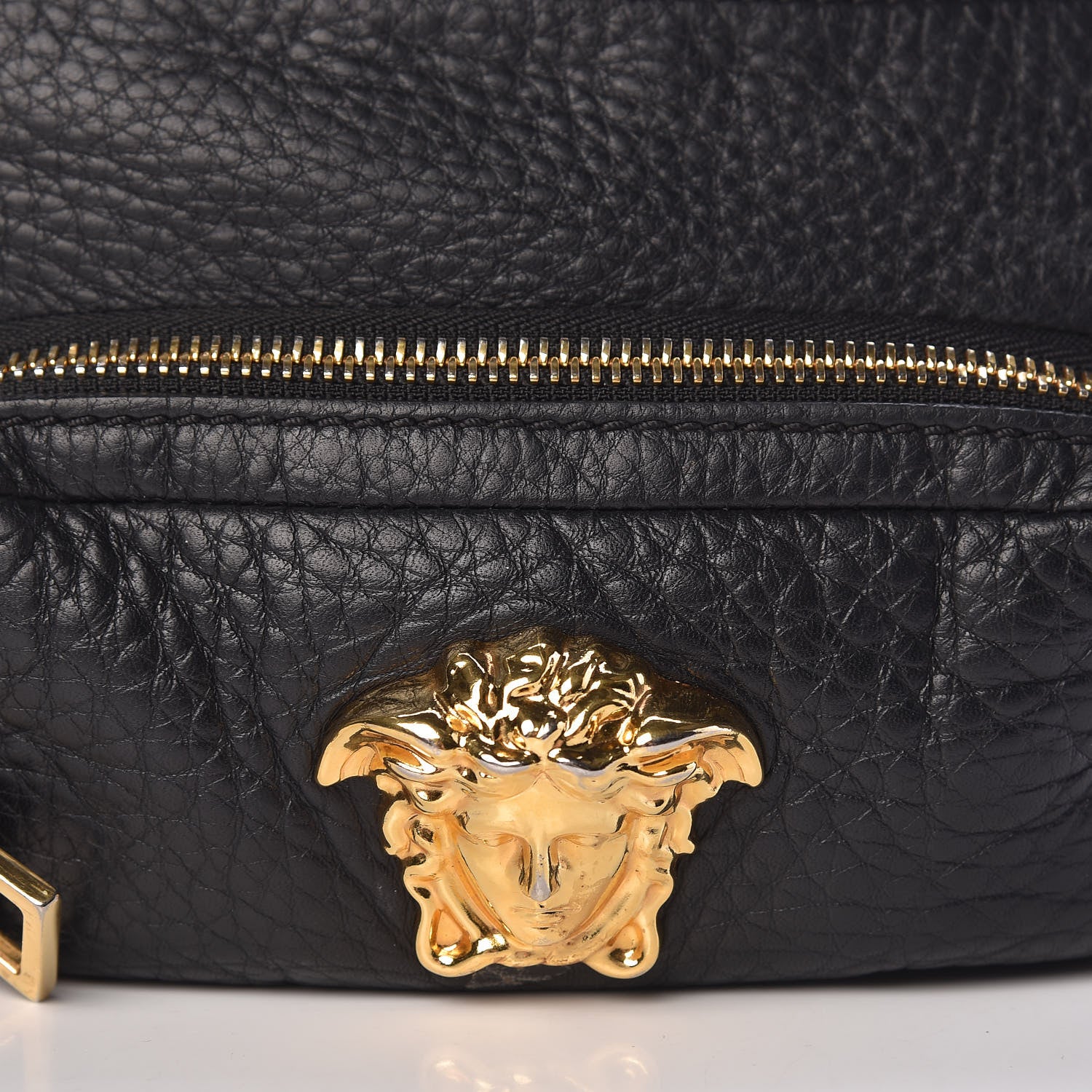 Versace Calfskin Palazzo Medusa Belt Bag Black 14 of 15