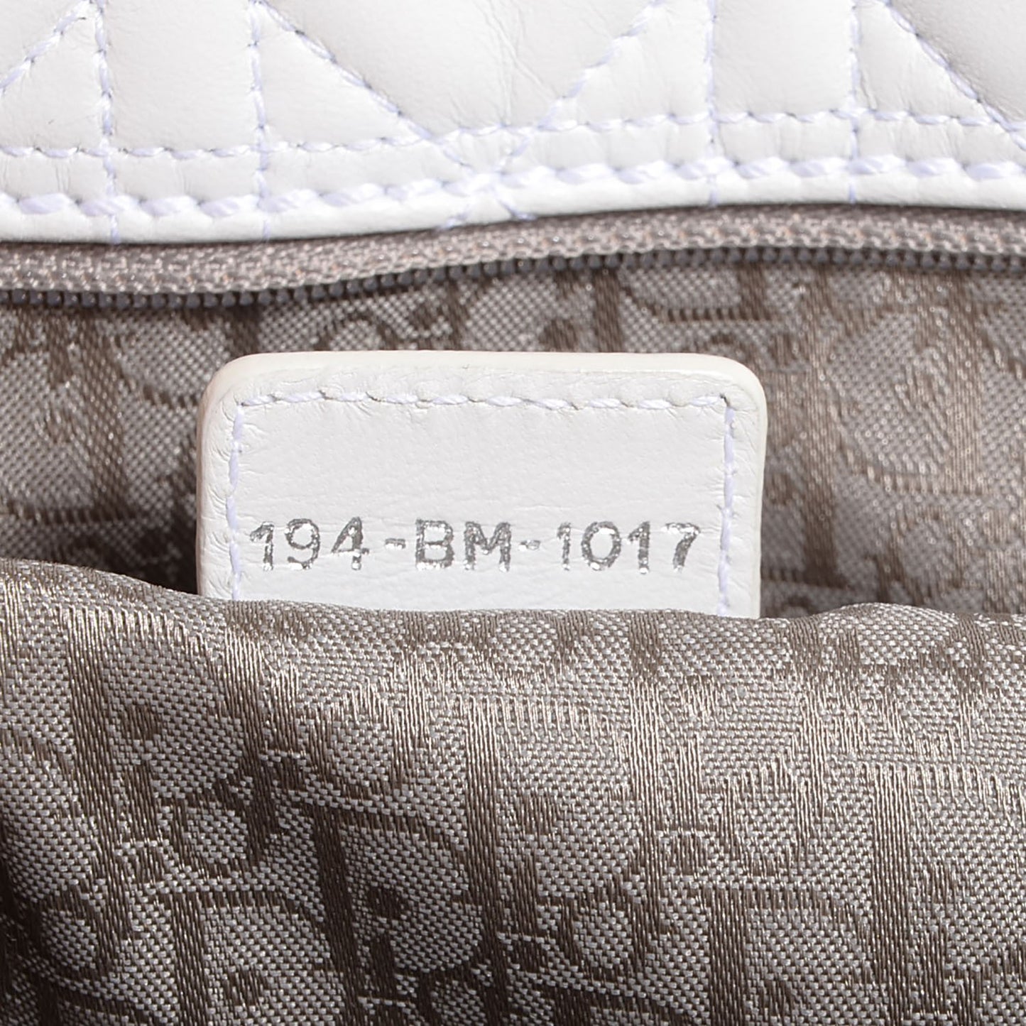 Lambskin Cannage Large Soft Lady Dior Shopping Tote White