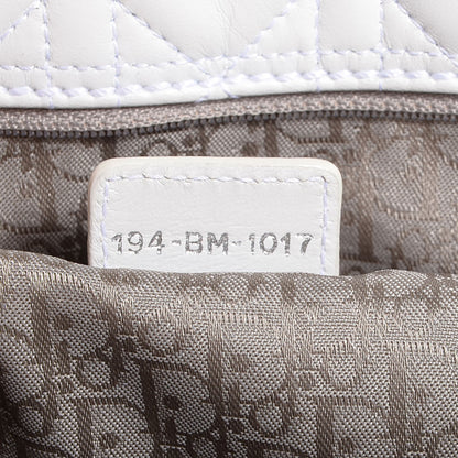 Christian Dior Lambskin Cannage Large Soft Lady Dior Shopping Tote White 7 of 8