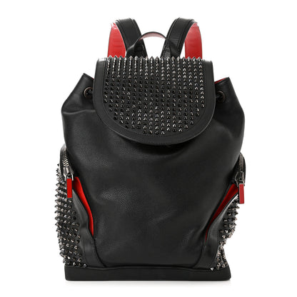 Christian Louboutin Calfskin Spiked Explorafunk Backpack Black 1 of 13