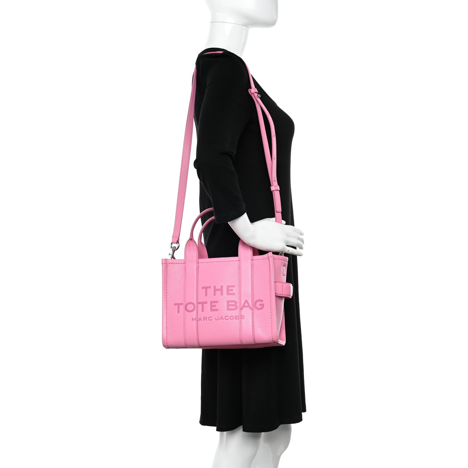 Marc Jacobs Grained Calfskin Small The Tote Bag Candy Pink 4 of 10