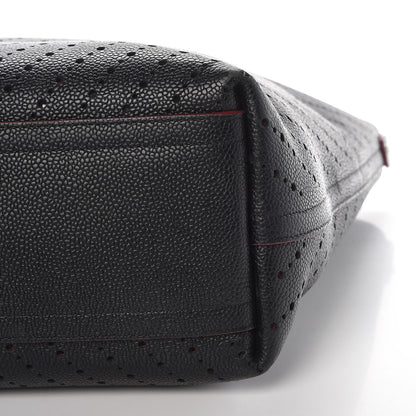 Chanel Perforated Grained Calfskin Large Shopping Tote Black 12 of 16