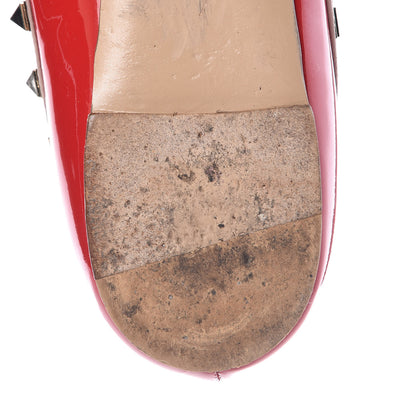 Valentino Garavani Patent Nappa Rockstud Ballerina Flats 37 Rosso Valentino Poudre 11 of 14
