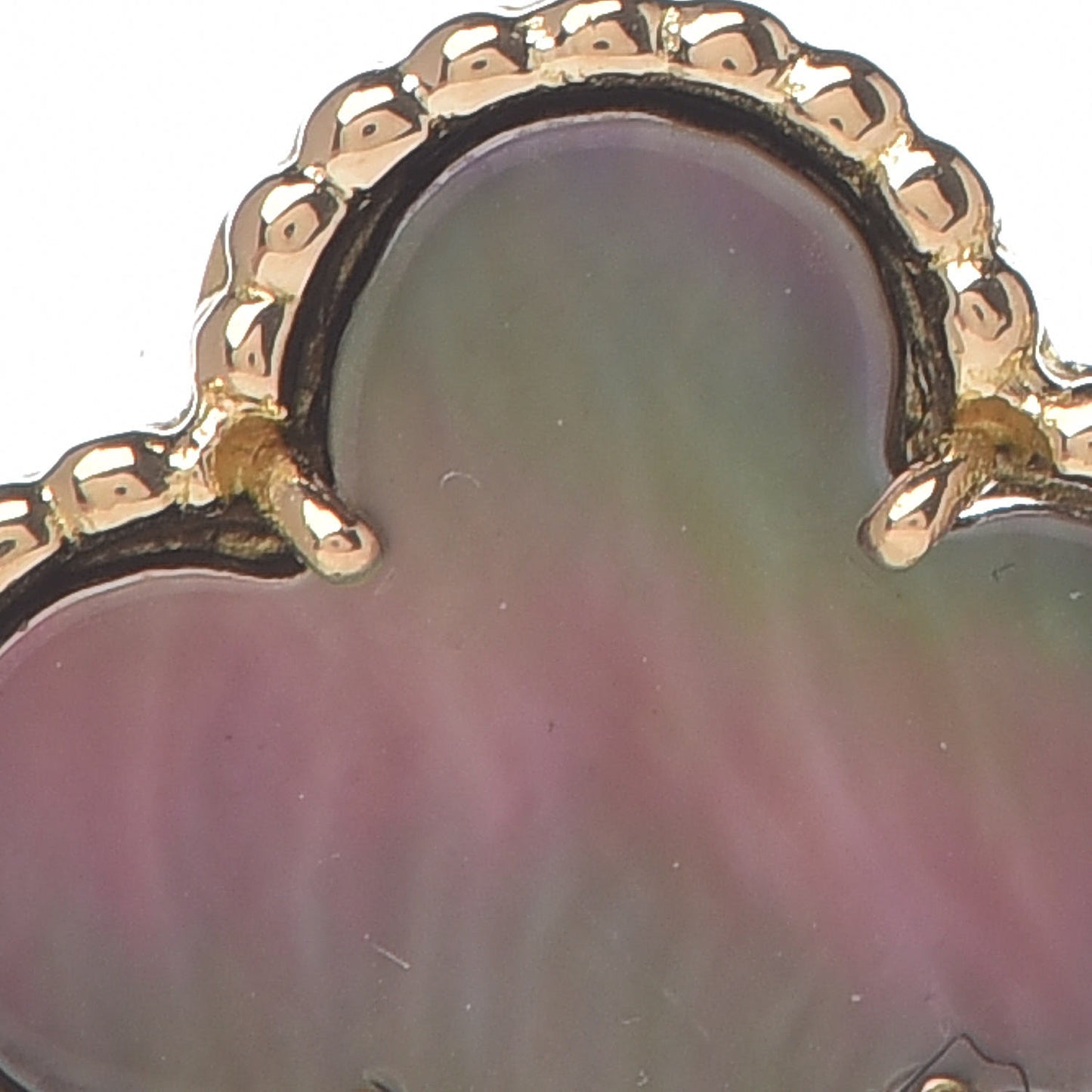 18K Yellow Gold Grey Mother of Pearl Vintage Alhambra Clip-On Earrings