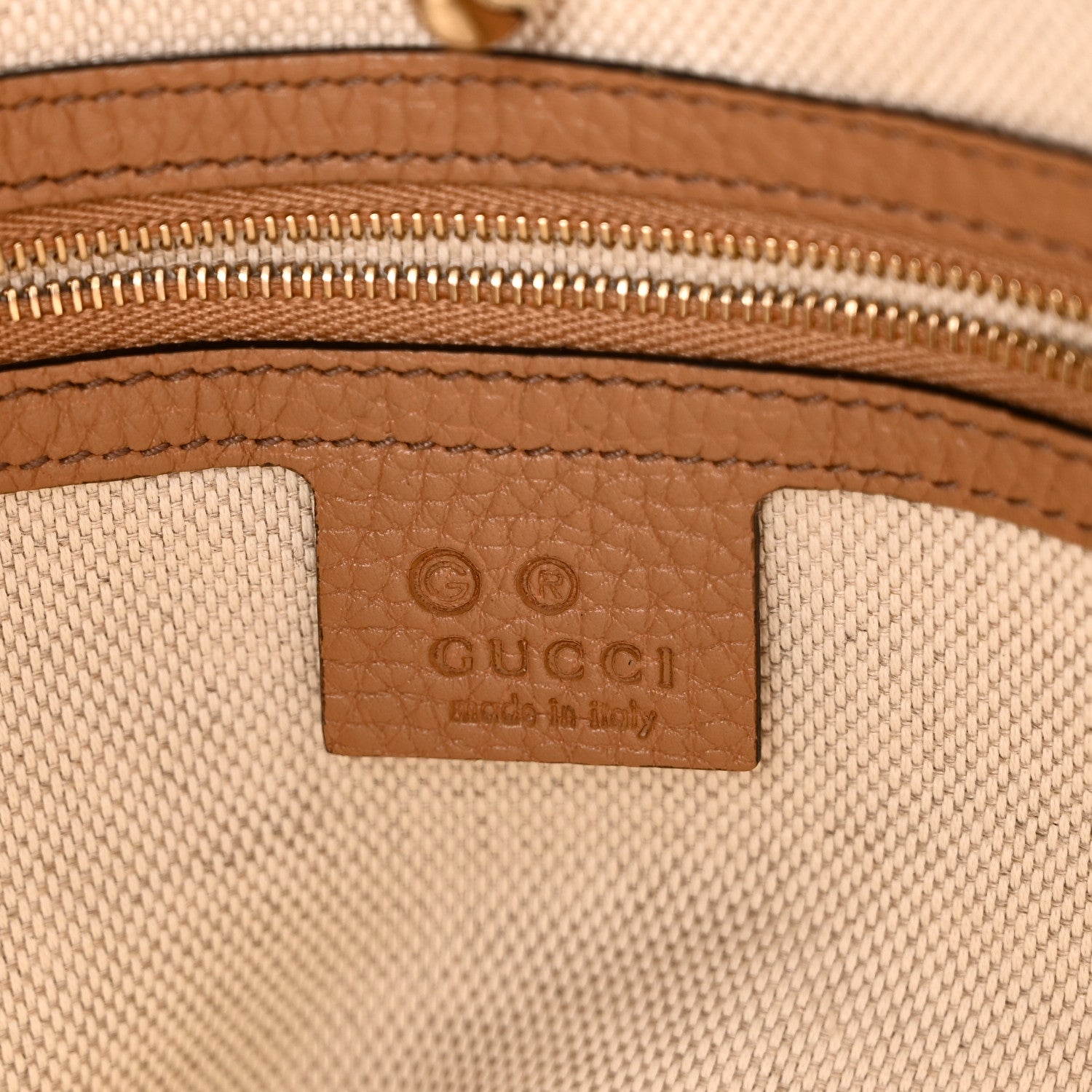 Gucci Pebbled Calfskin Medium Soho Chain Shoulder Bag Camelia 6 of 10
