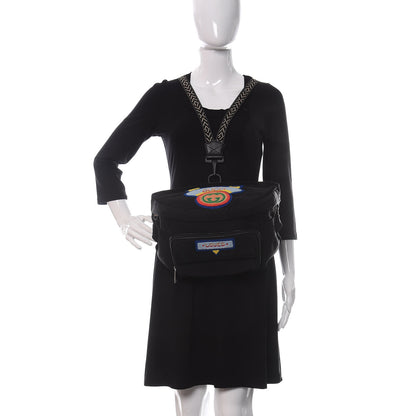 Gucci Nylon 80s Logo Patch Belt Bag Black 2 of 10