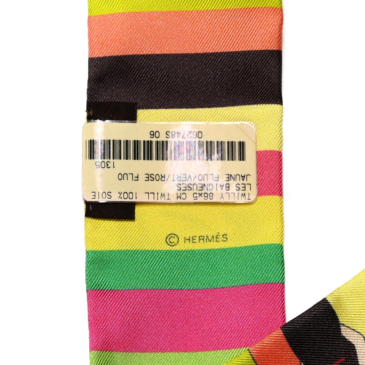 Silk Les Baigneuses Twilly Juane Fluo Vert Rose Fluo