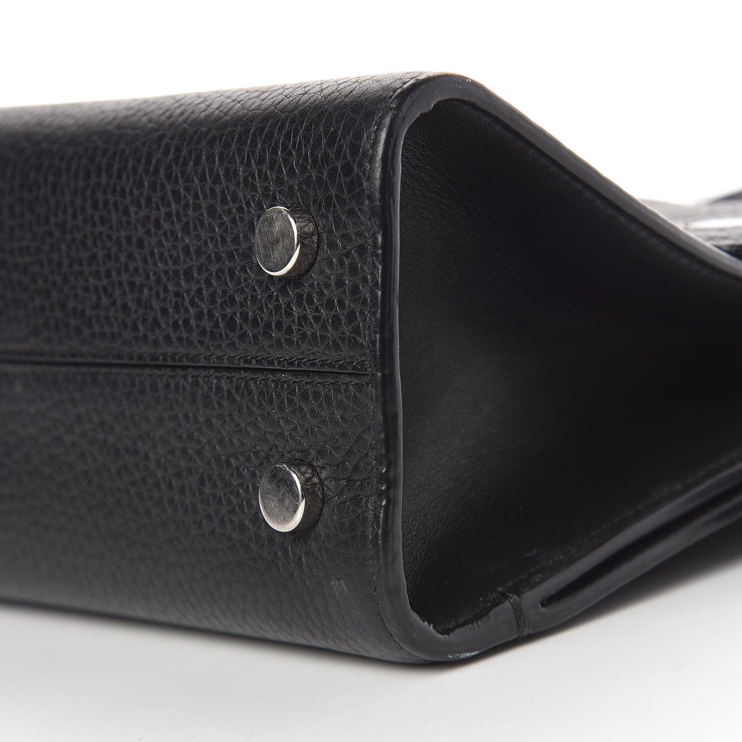 Grained Calfskin Mini Diorever Flap Black