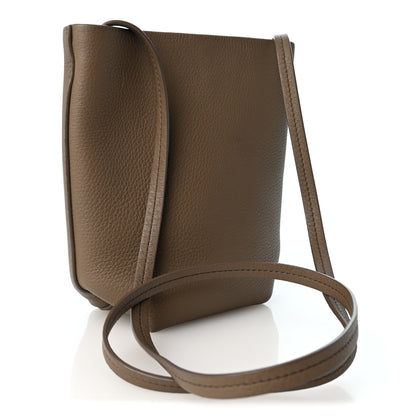 The Row Grained Calfskin Small N/S Park Crossbody Dark Taupe 2 of 8