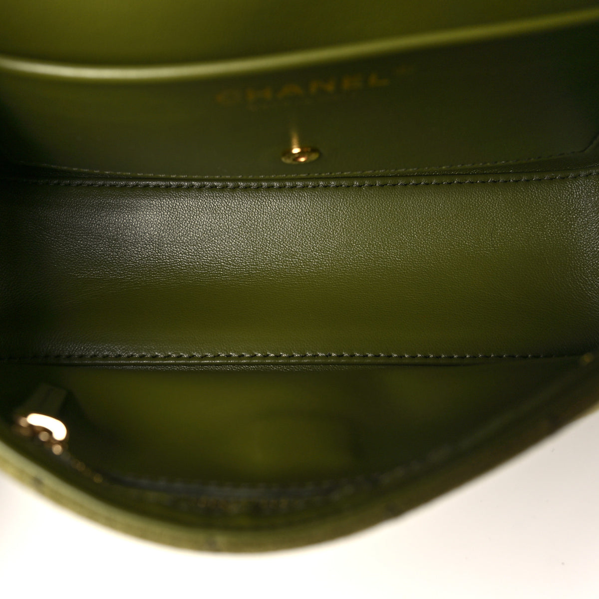 Chanel Suede Calfskin Mini Souplissimo Flap Khaki 4 of 10