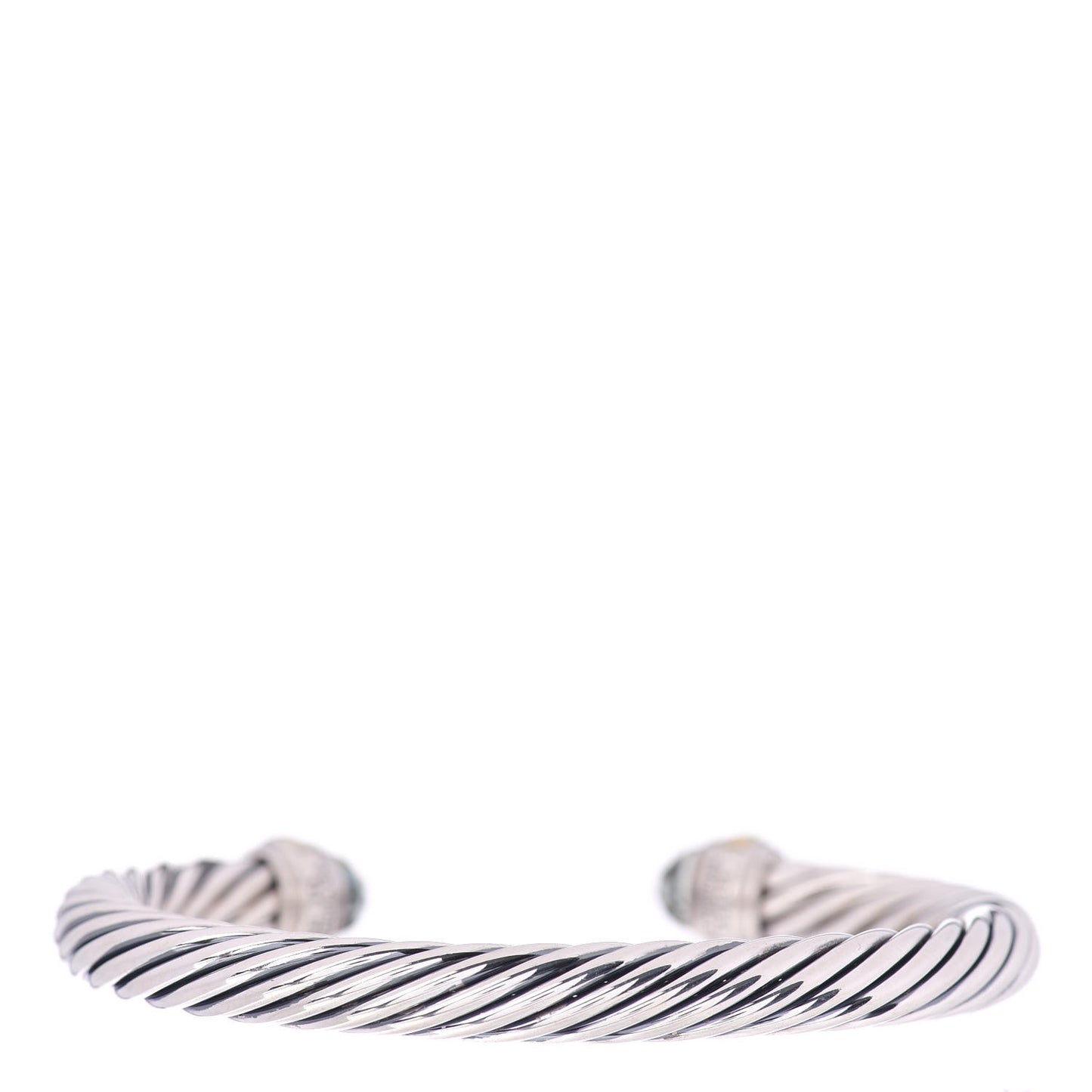 Sterling Silver 14K Yellow Gold Prasiolite 7mm Cable Classics Bracelet