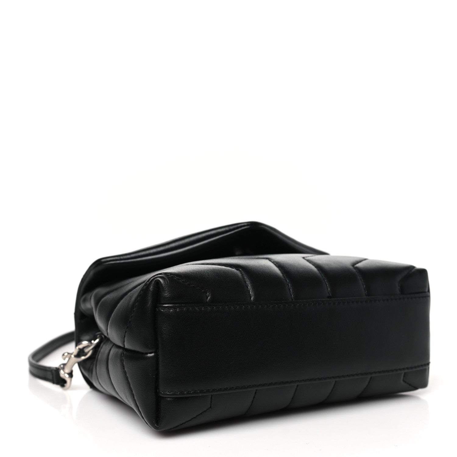 Saint Laurent Calfskin Y Quilted Monogram Toy Loulou Crossbody Bag Black 3 of 11