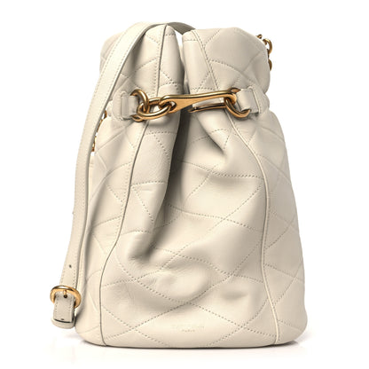 Saint Laurent Lambskin Quilted Le Maillon Bucket Bag Crema Soft 1 of 10