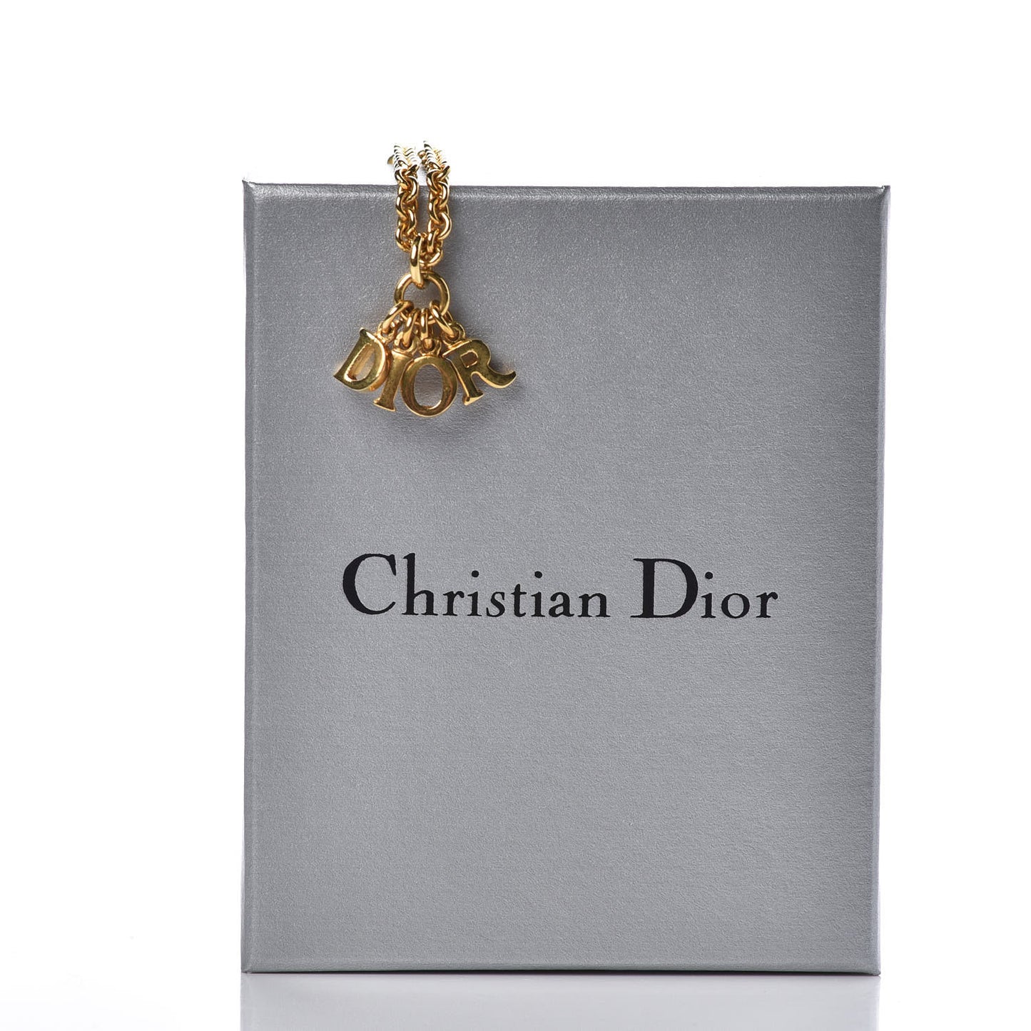 Metal Logo Necklace Gold