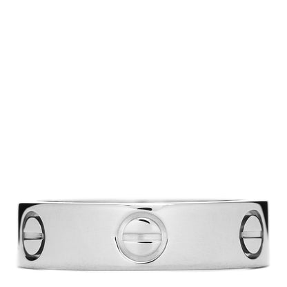 Cartier 18K White Gold 5.5mm LOVE Ring 56 7.75 3 of 4