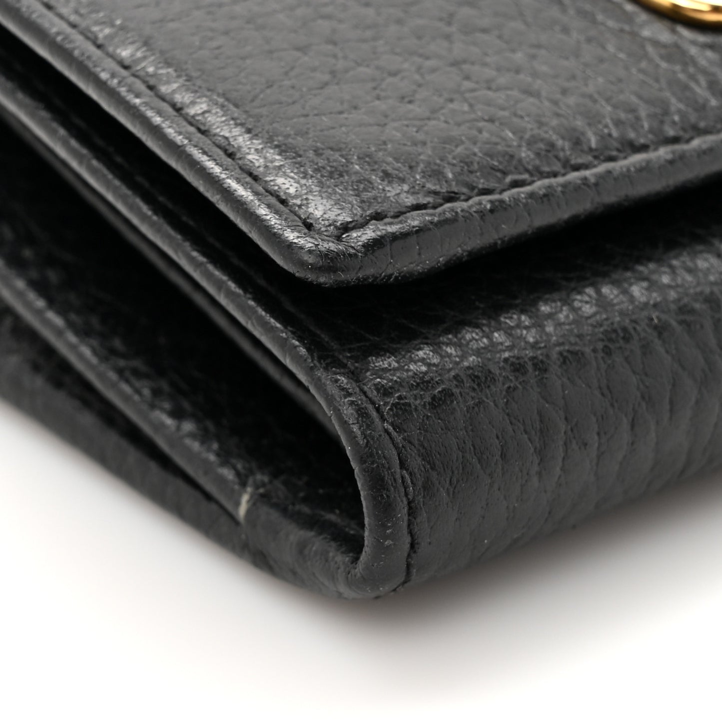 Dollar Calfskin GG Marmont Wallet Black