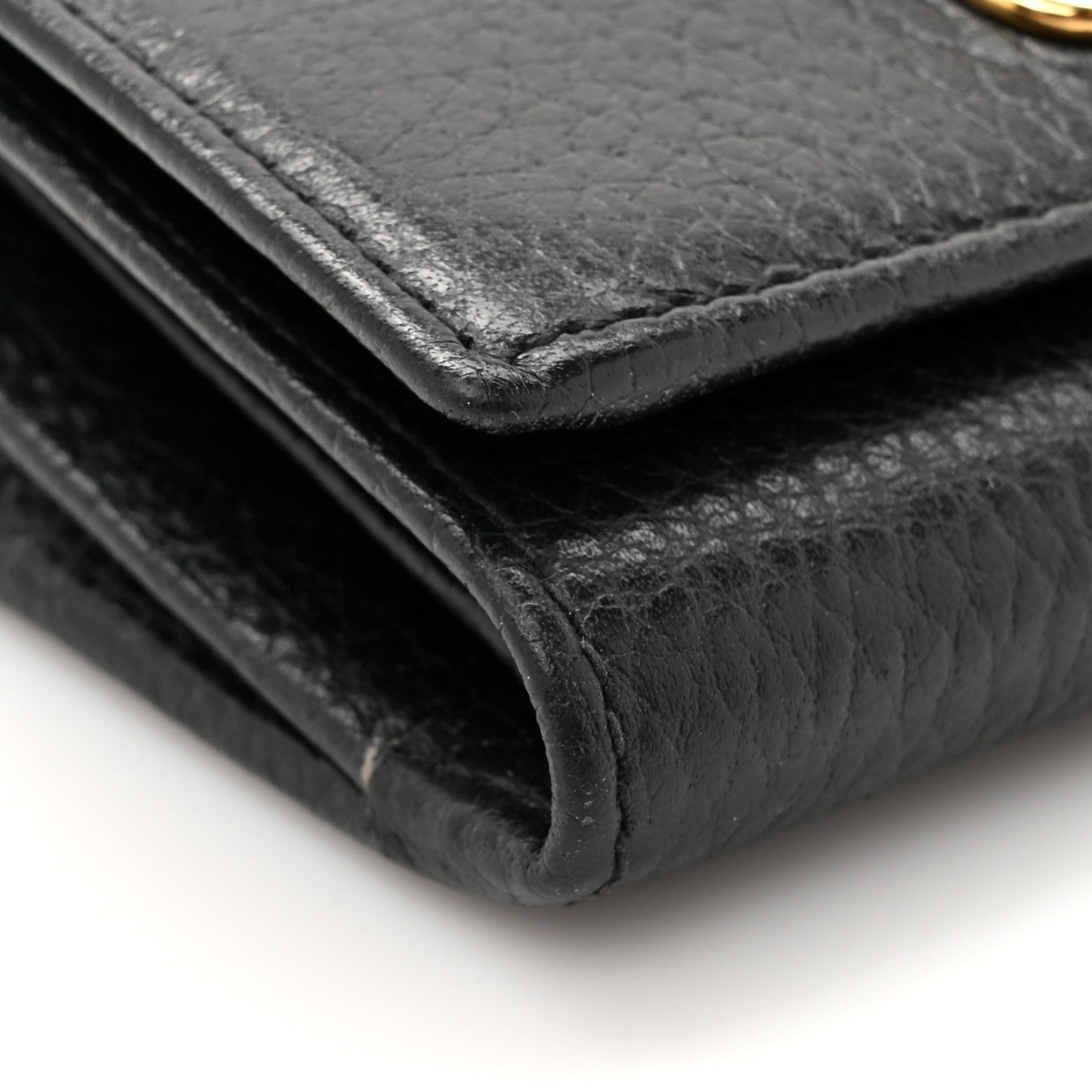 Gucci Dollar Calfskin GG Marmont Wallet Black 10 of 11