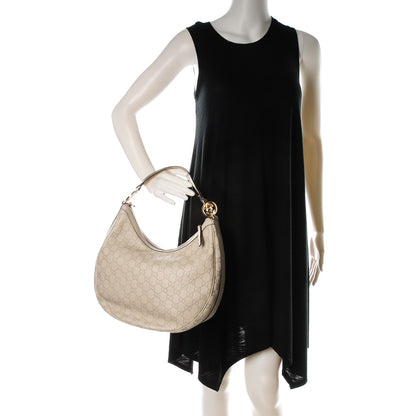 Gucci Guccissima Medium GG Twins Hobo Off White 2 of 7
