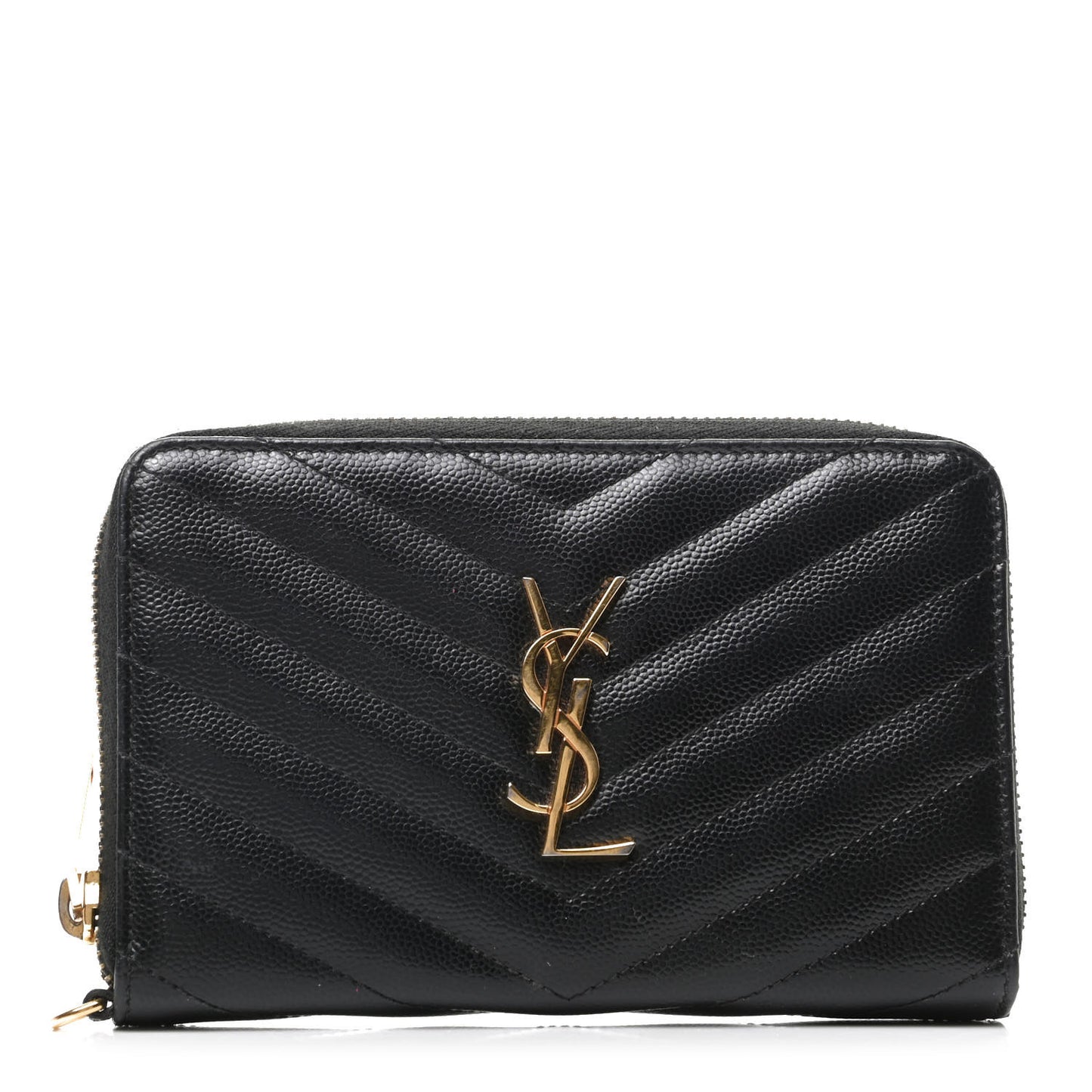 Grain De Poudre Matelasse Chevron Monogram Phone Wallet Black