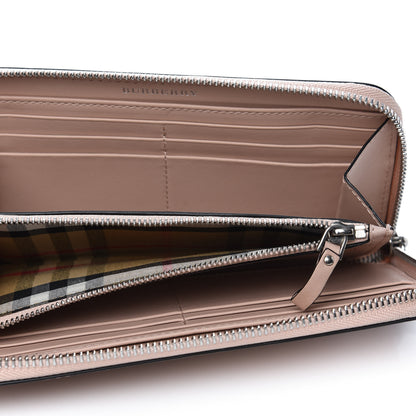 Burberry Calfskin Perforated Zip Around Wallet Pale Fawn Pink 5 of 6