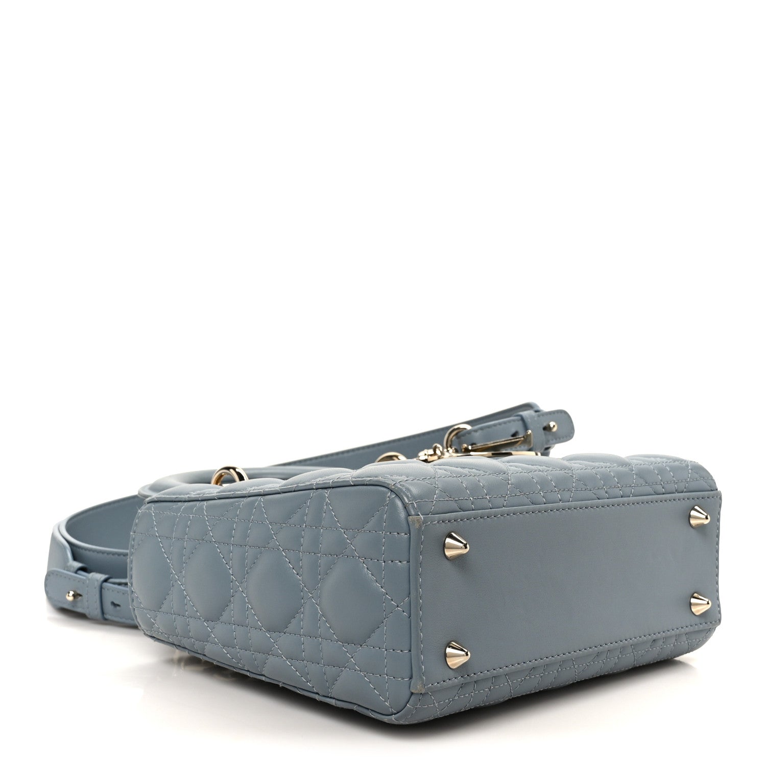 Christian Dior Lambskin Cannage Small My ABCDior Lady Dior Cloud Blue 4 of 10