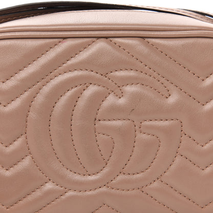Gucci Calfskin Matelasse Mini GG Marmont Chain Shoulder Bag Porcelain Rose 12 of 13