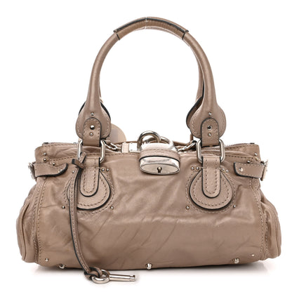 Chloe Metallic Calfskin Medium Paddington Satchel Argent 1 of 10