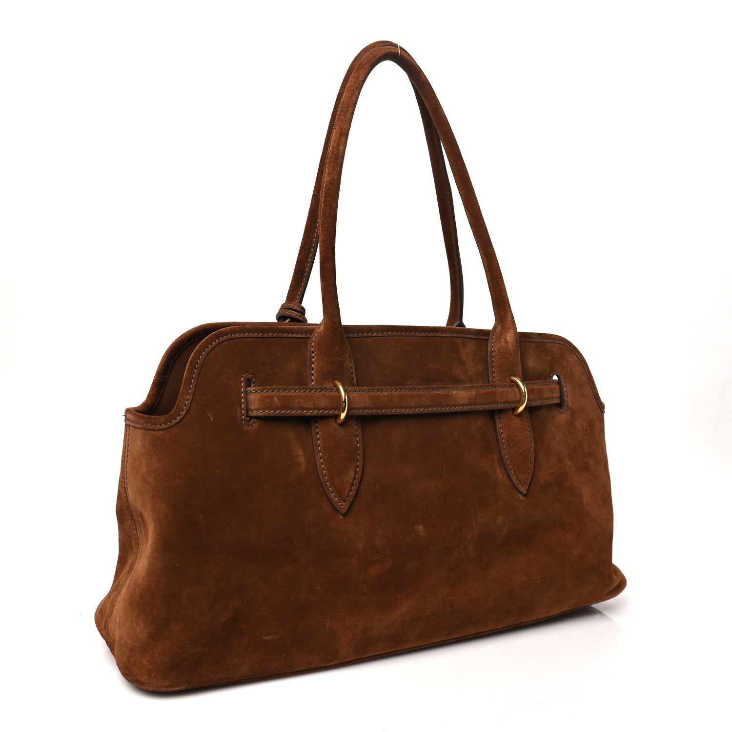 Miu Miu Camoscio Large Aventure Bag Oak 3 of 10