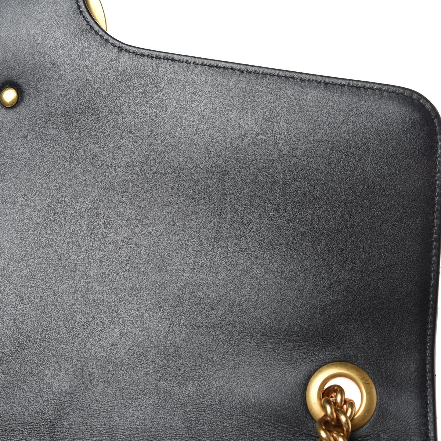 Calfskin Matelasse Large GG Marmont Shoulder Bag Black