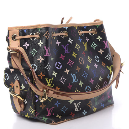 Louis Vuitton Monogram Multicolor Petit Noe Black 3 of 10