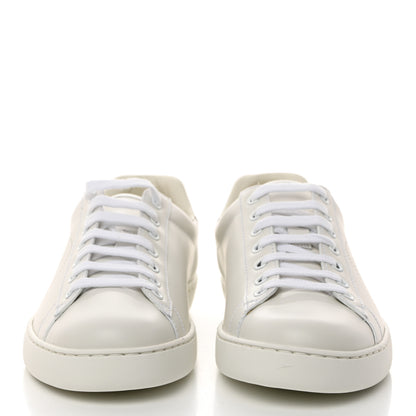 Gucci Calfskin Interlocking G Perforated Mens Ace Sneakers 6.5 White Grey Sky 2 of 9