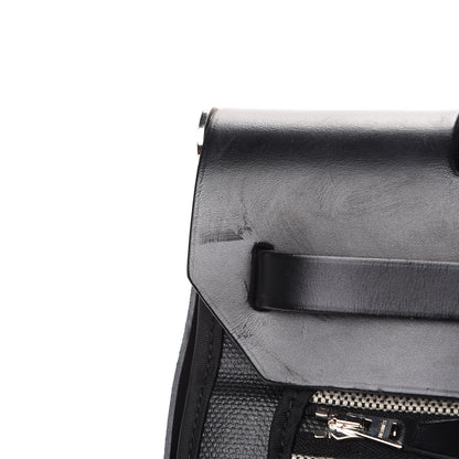 Hermes Toile H Berline Vache Hunter Herbag Zip PM 31 Black Ecru 18 of 19