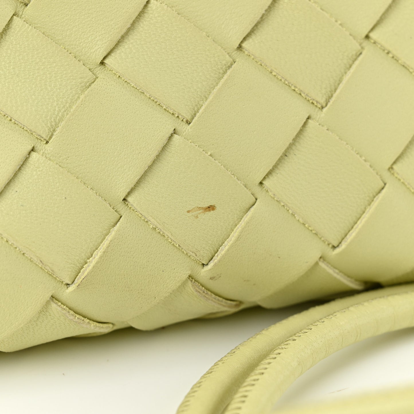 Nappa Intrecciato Small Loop Camera Bag Lemon Washed