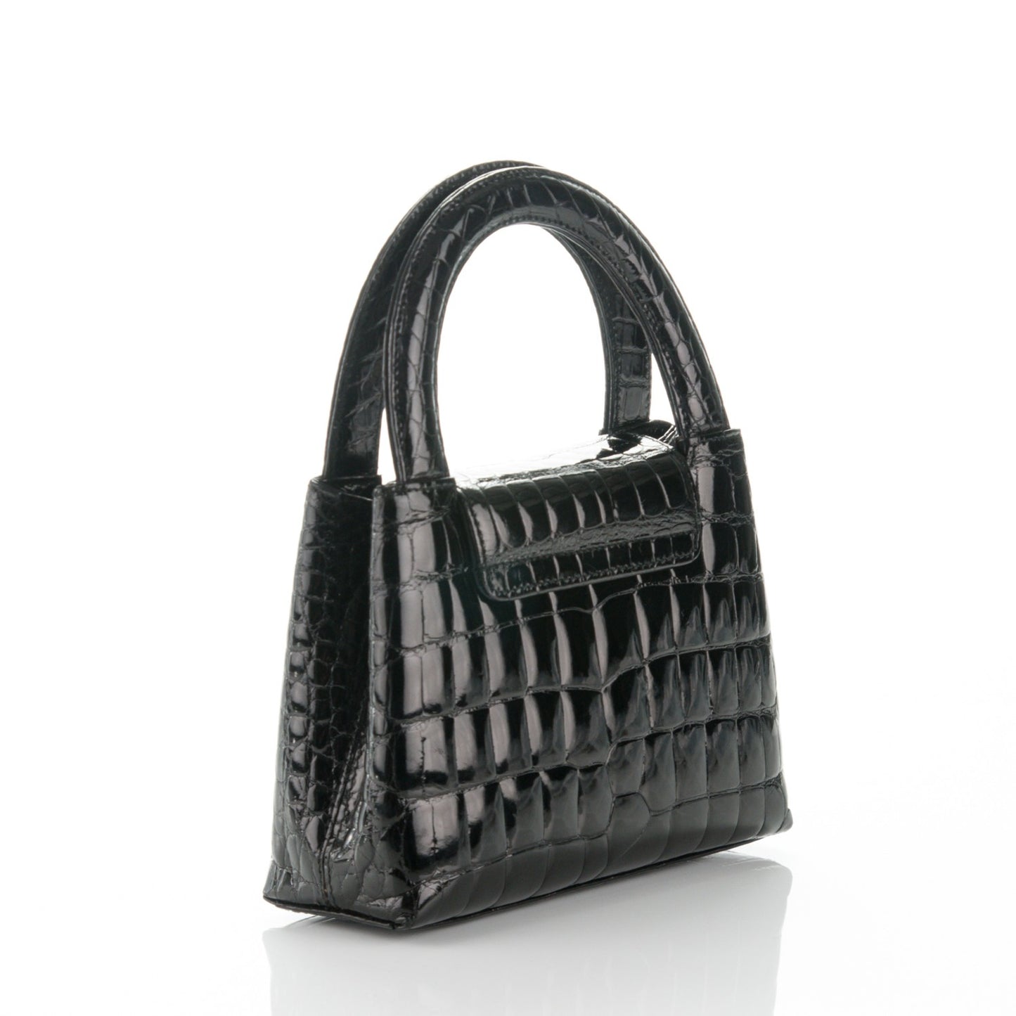 Alligator Evening Bag Black