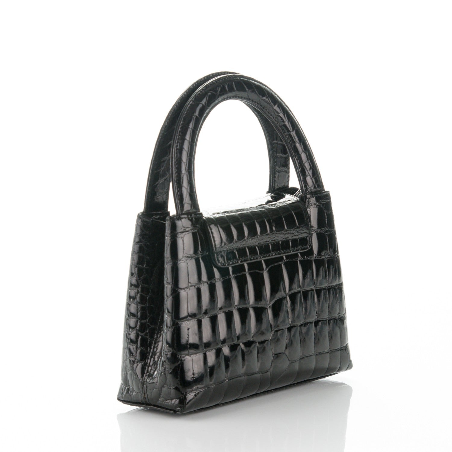 Chanel Alligator Evening Bag Black 3 of 8