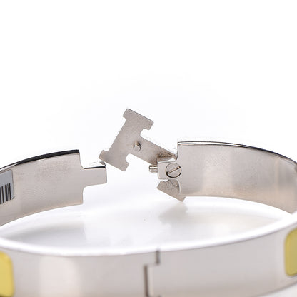 Hermes Enamel Narrow Clic Clac H Bracelet GM Jaune Citron 5 of 5