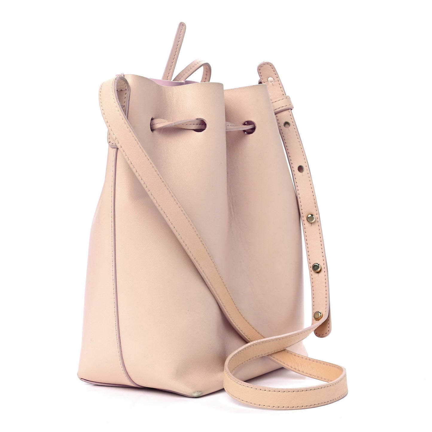 Calfskin Mini Bucket Bag Rosa