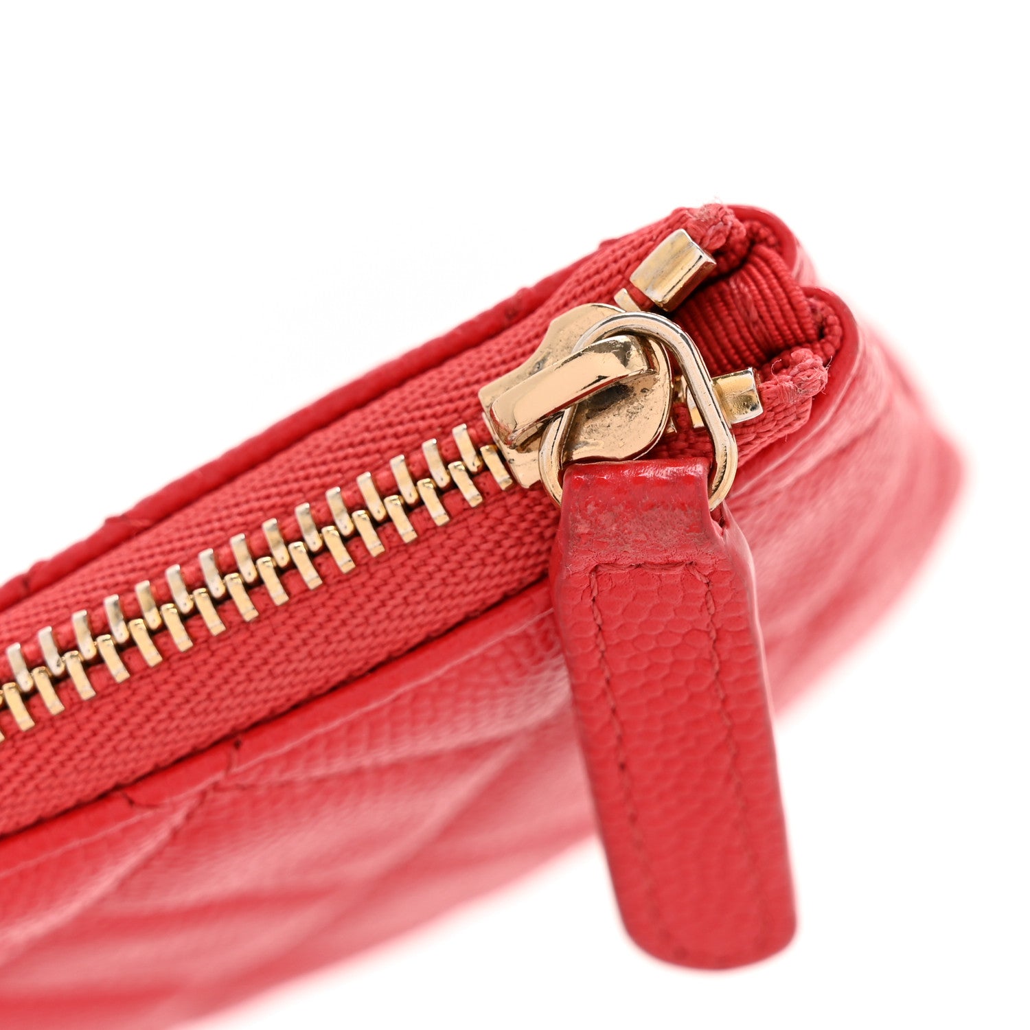 Chanel Caviar Quilted Small Cosmetic Case Dark Pink 8 of 8