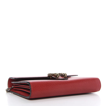 Gucci Calfskin Mini Dionysus Chain Wallet Hibiscus Red 4 of 11