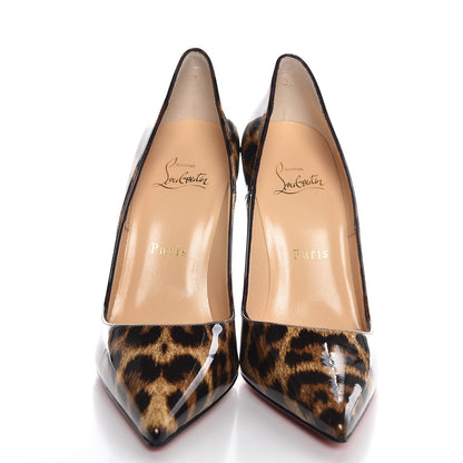 Christian Louboutin Patent Leopardino So Kate 120 Pumps 37.5 Brown 2 of 8