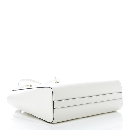 Prada Saffiano Soft Calfskin Small Zippered Tote White 5 of 9