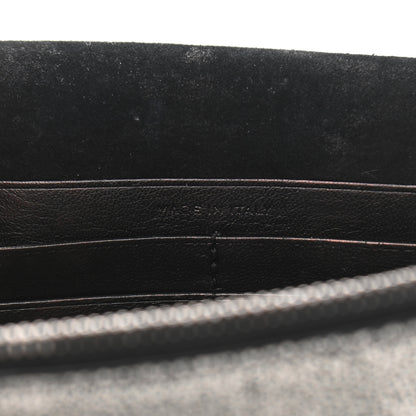 Saint Laurent Metallic Calfskin Classic Monogram Kate Tassel Chain Wallet Gun Metal 6 of 12