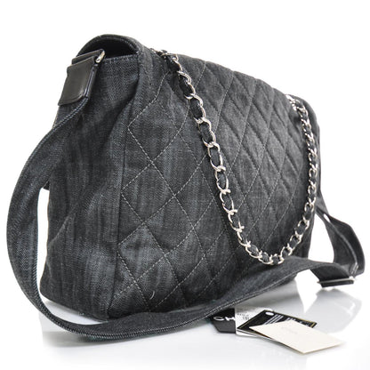 Chanel Denim Quilted Stretch Spirit Messenger Bag 3 of 11