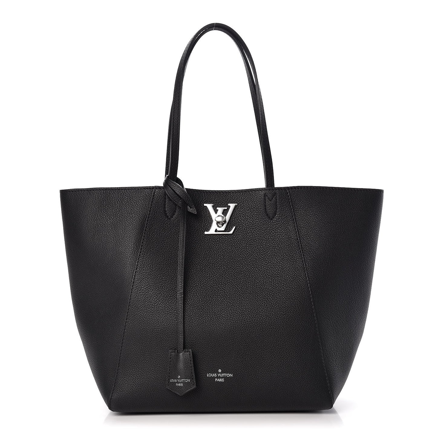 Calfskin Lockme Cabas Black
