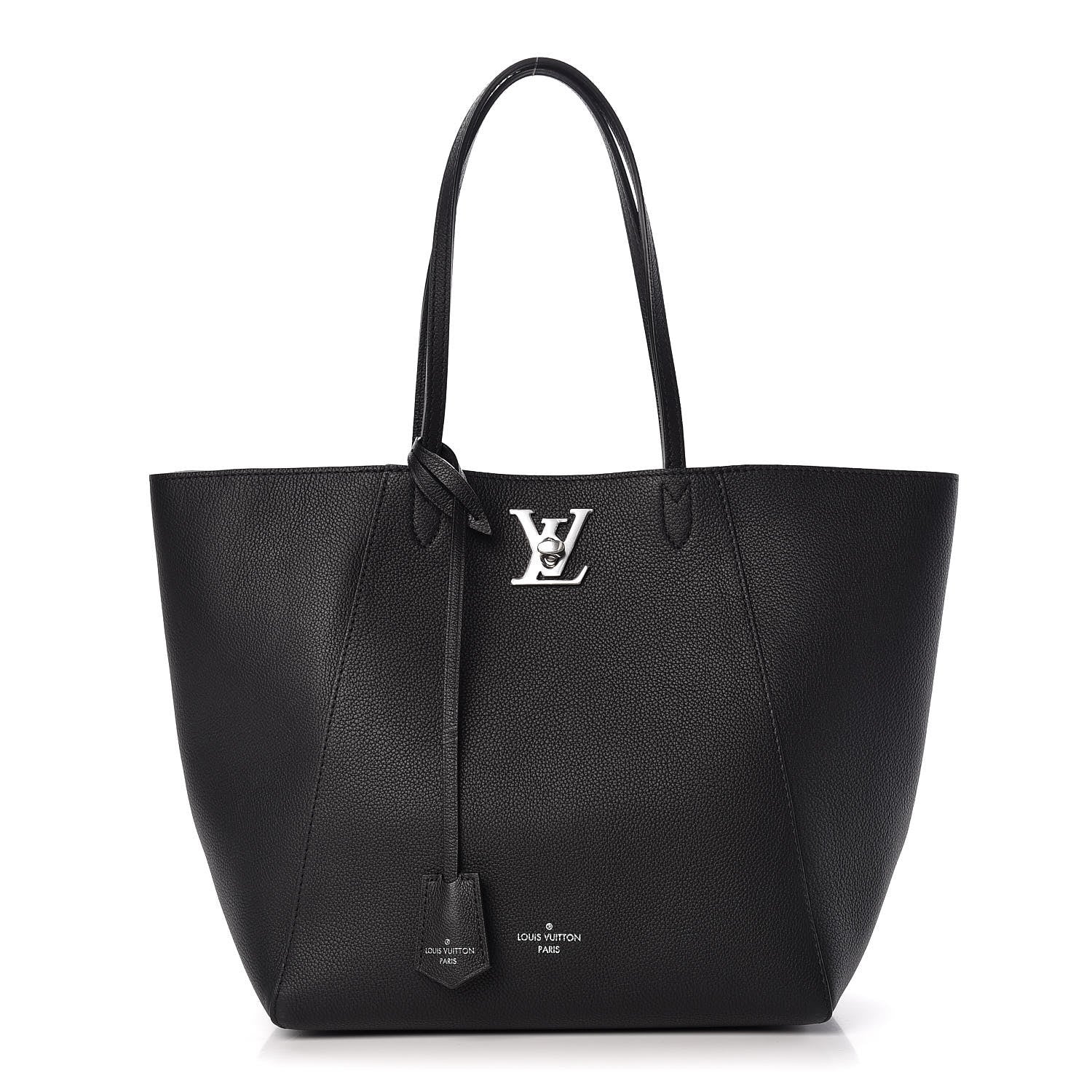 Louis Vuitton Calfskin Lockme Cabas Black 1 of 8