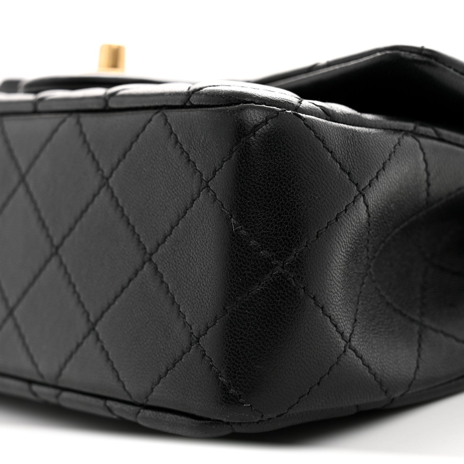 Chanel Lambskin Quilted Mini Rectangular Pearl Crush Flap Black 10 of 12