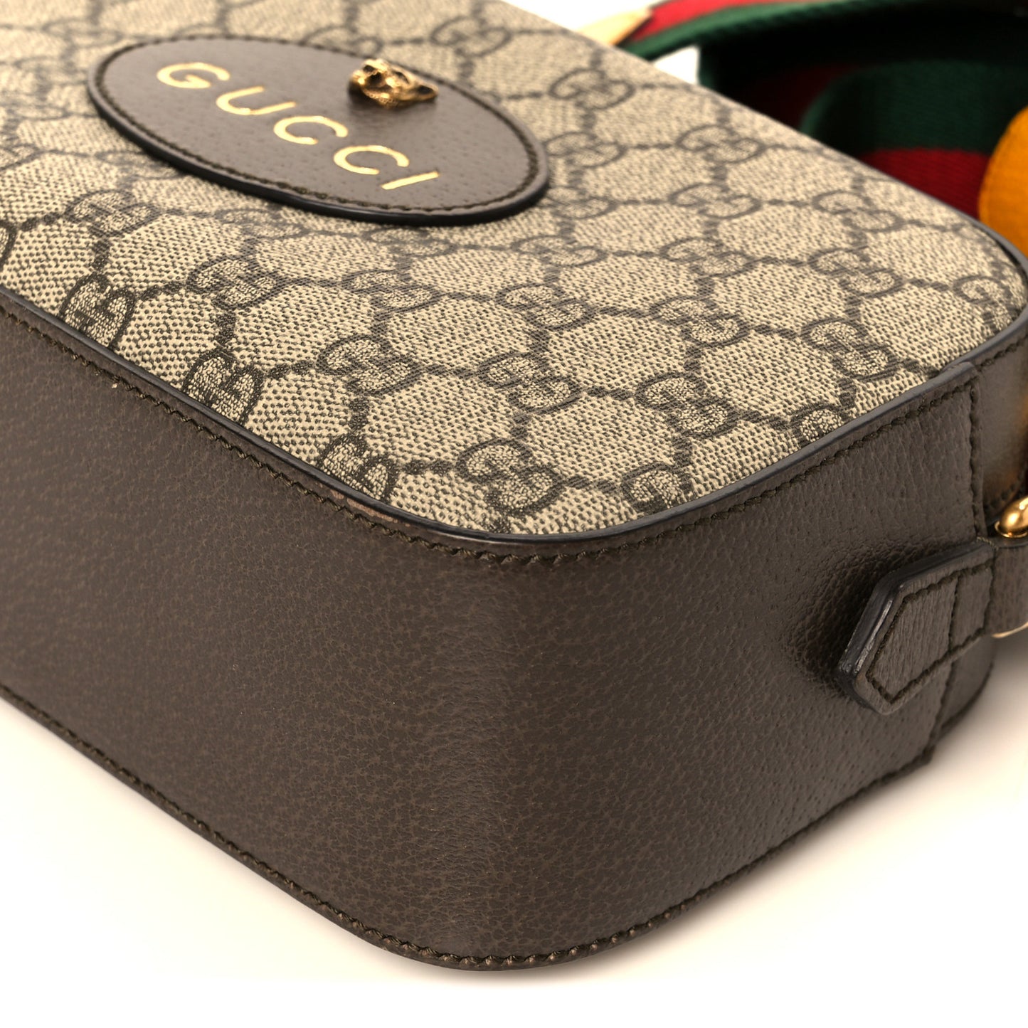 GG Supreme Monogram Web Neo Vintage Shoulder Bag Beige New Acero Crop