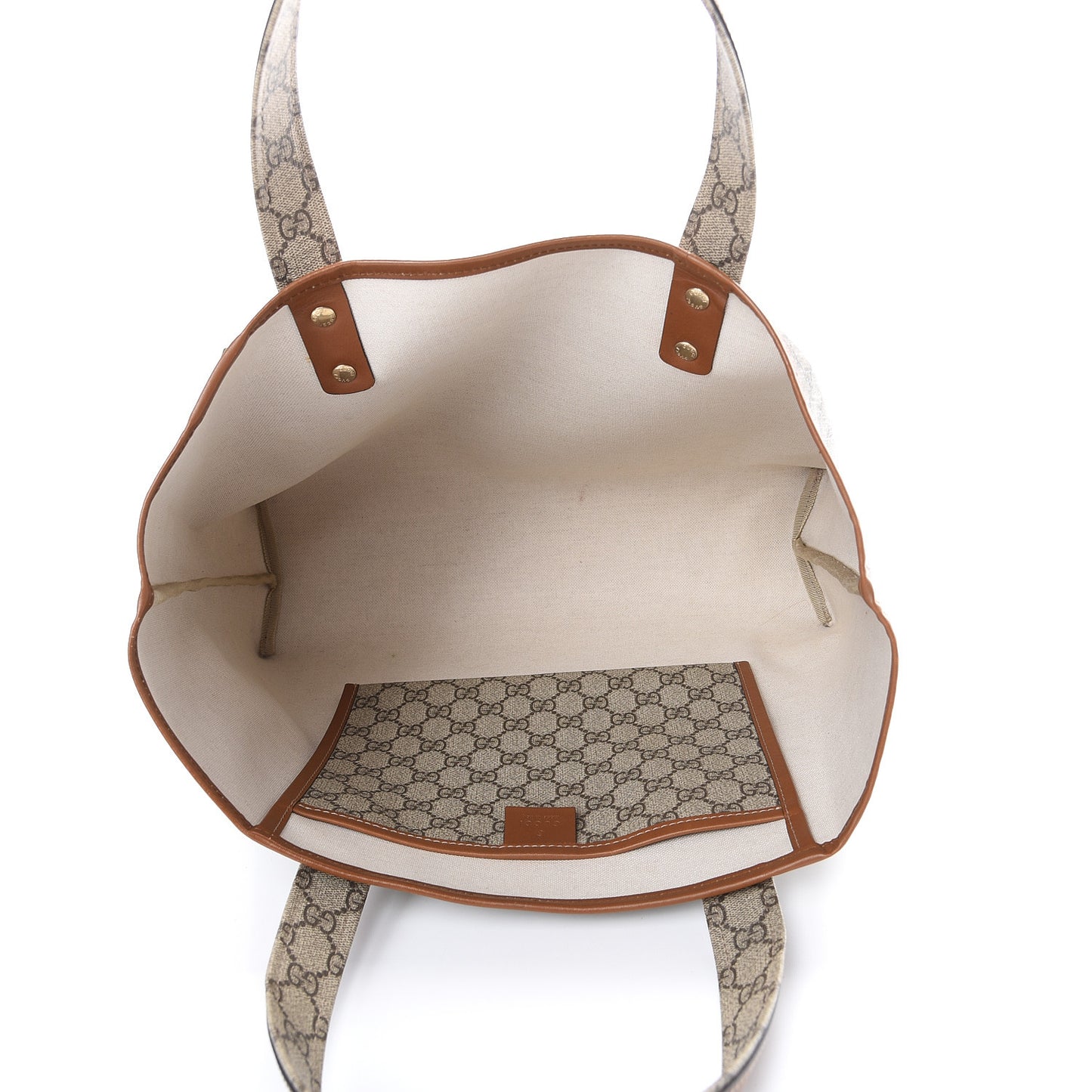 GG Plus Monogram Medium Signature Web Loop Tote Brown