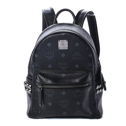 MCM Visetos Side Stud Mini Stark Backpack Black 1 of 5
